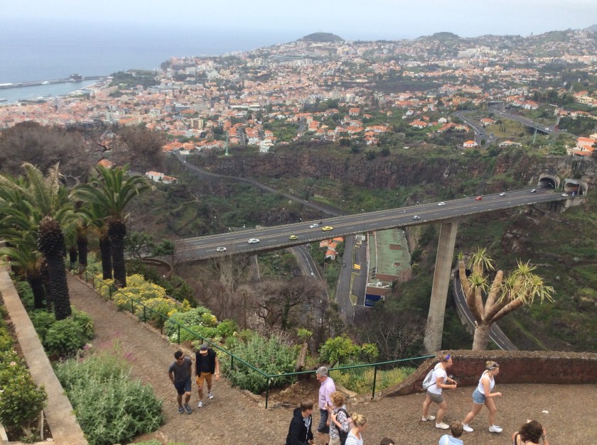 We walked from up here to down there